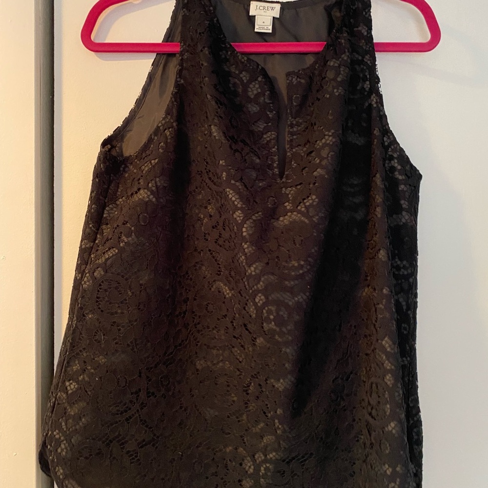Tank top with lace detail